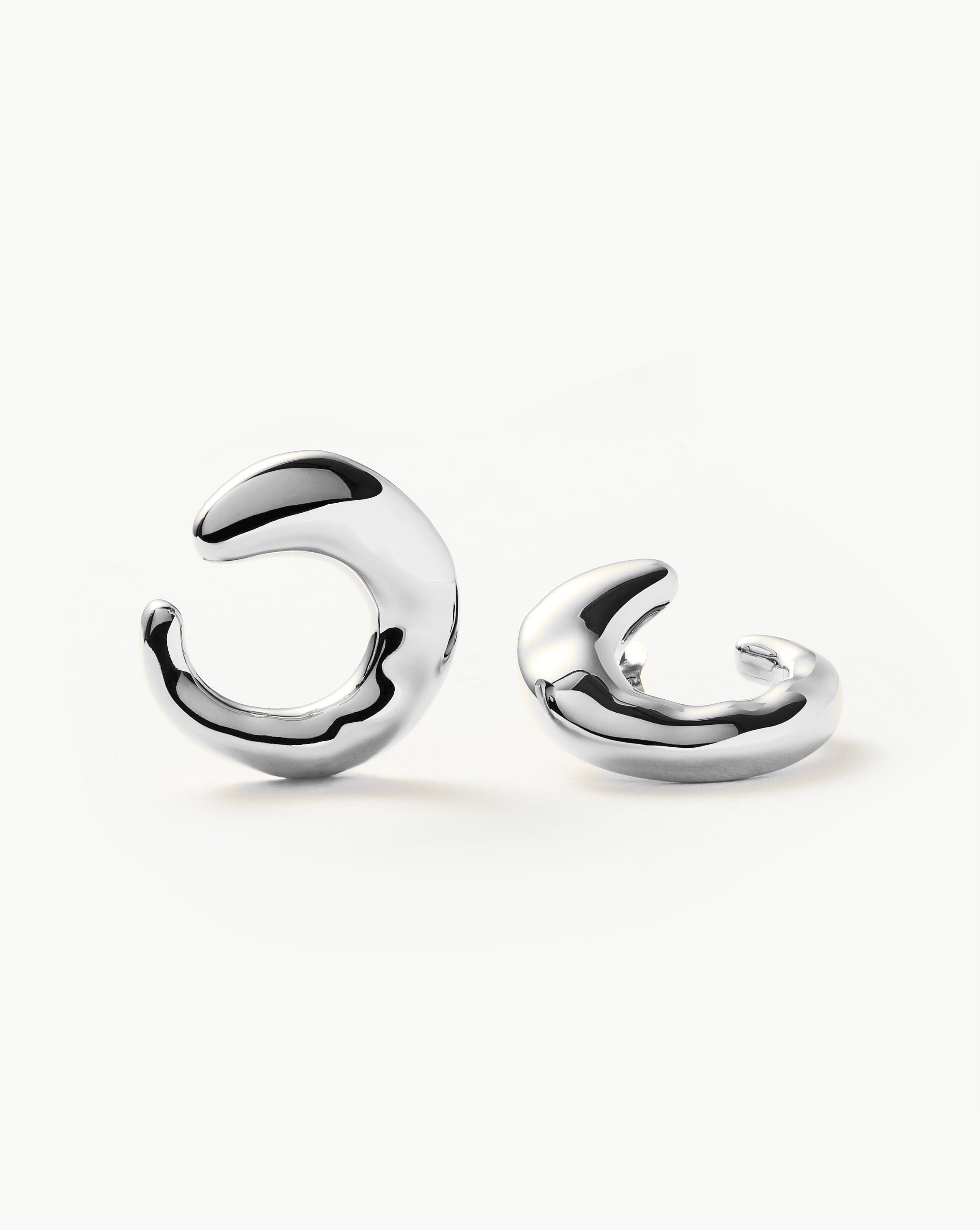 Molten Large Open Stud Earrings | Silver Plated Earrings Missoma 