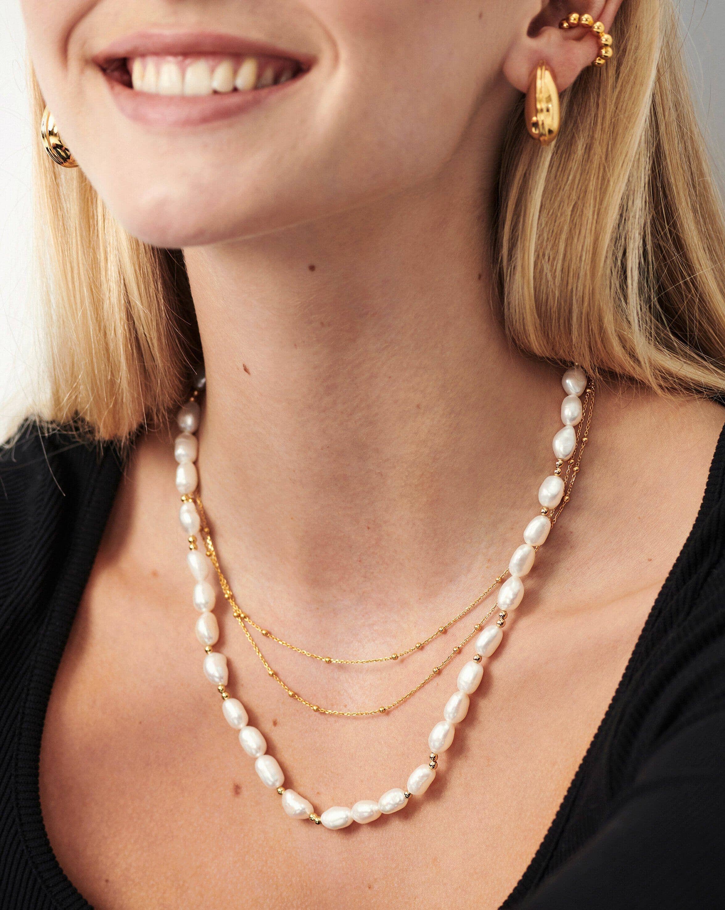 Pearl Beaded Necklace | 18ct Gold Plated/Pearl Necklaces Missoma 